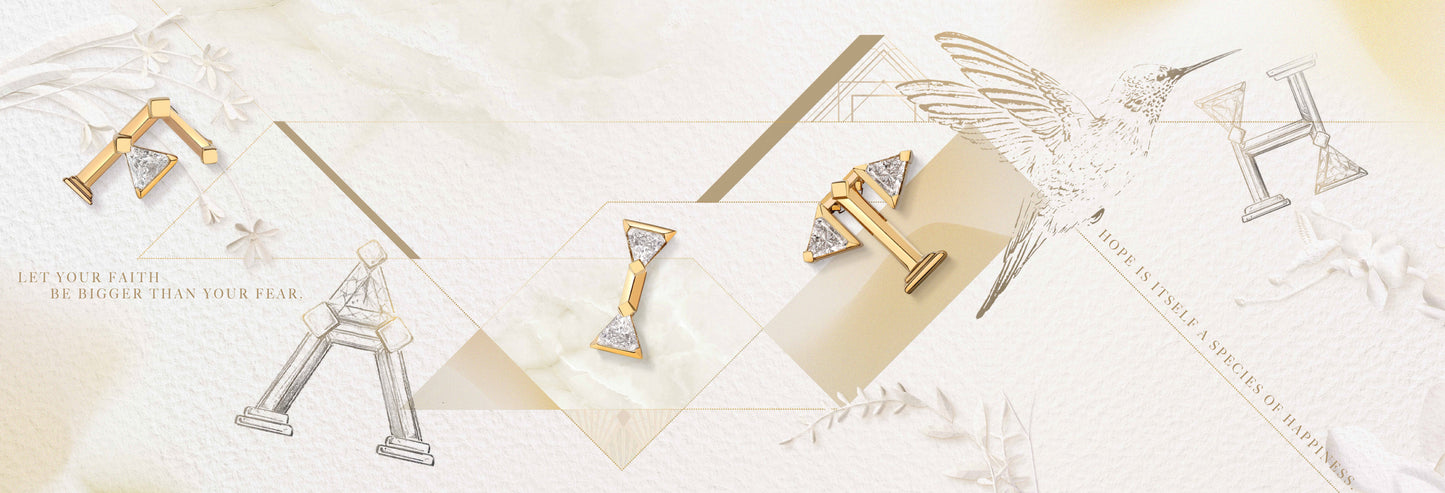 Alphabet 'F' Diamond 18K Gold Pendant Necklace