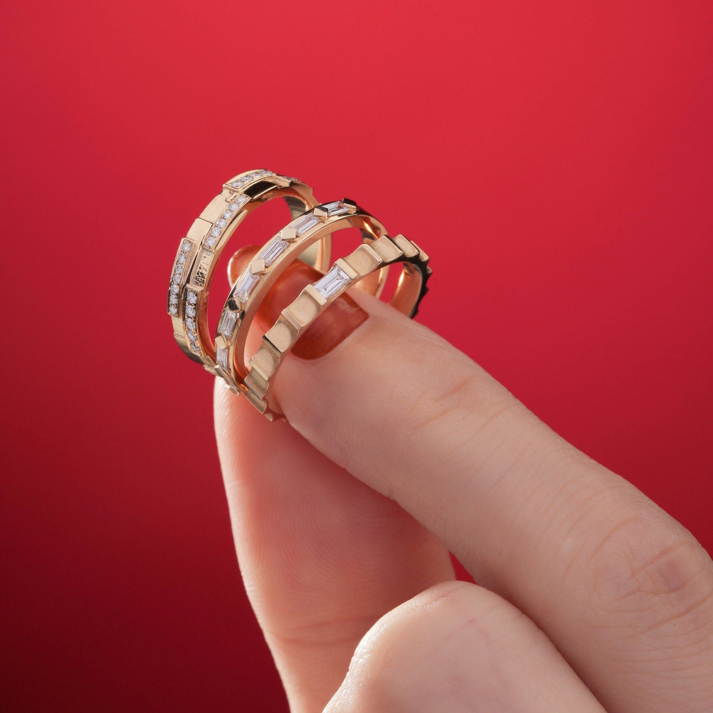 Essential Baguette Diamond 18K Gold Ring