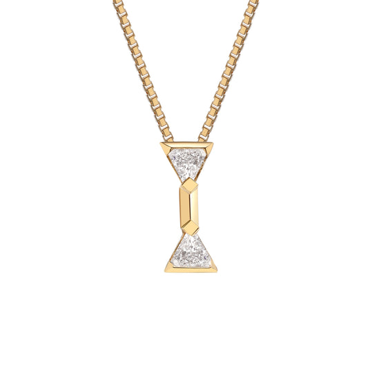 Alphabet 'I' Diamond 18K Gold Pendant Necklace