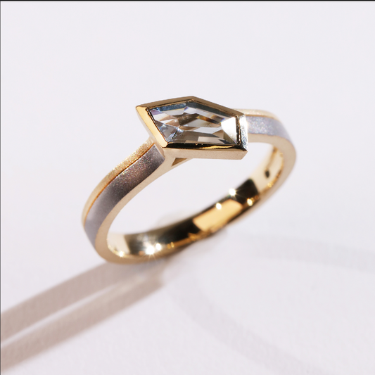 Duo Fancy-shaped Spinel 18K Yellow Gold Ring