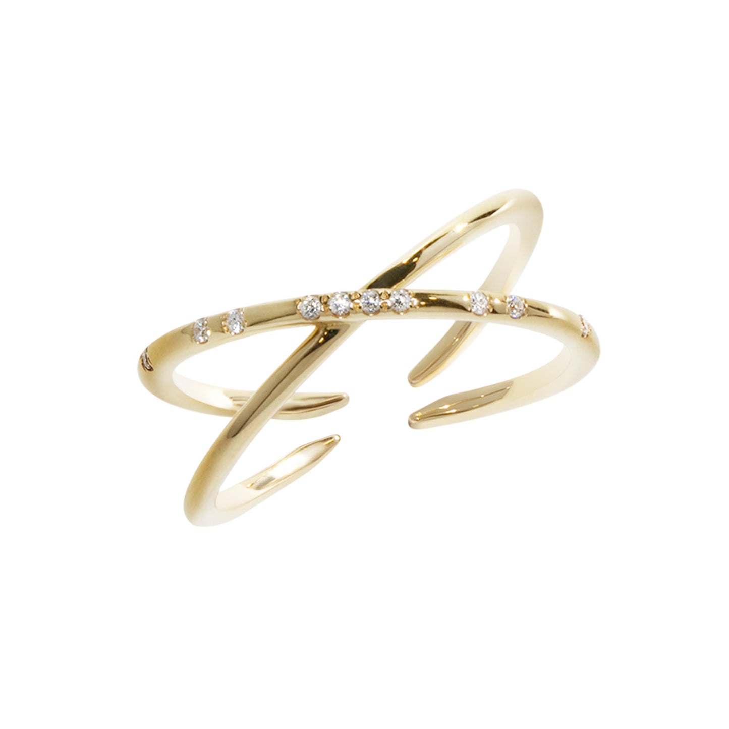 Orbit Round Diamond 18K Gold Ring